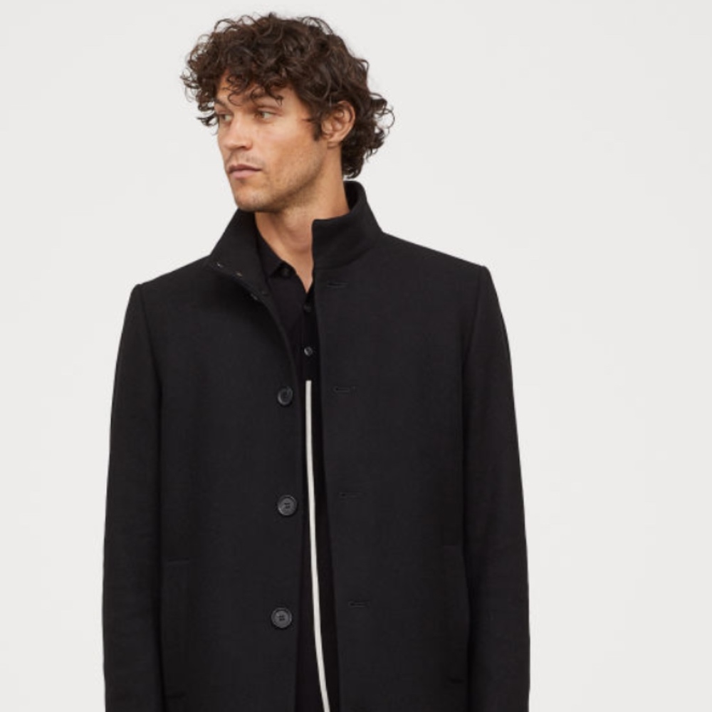 H&M MENS Cashmere double breasted 40 R coat